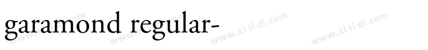 garamond regular字体转换